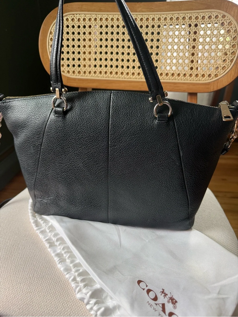 Coach structured leather